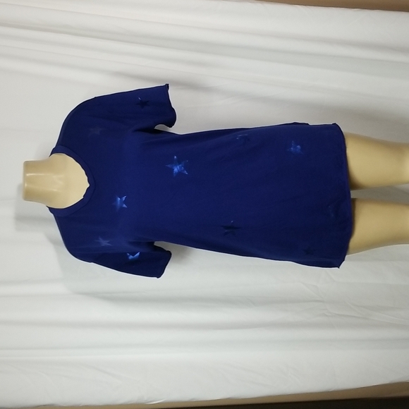 MICHAEL LAUREN  BURMANSTAR SHORT SLEEVE OVERSIZED  T-SHIRT DRESS - Picture 4 of 8